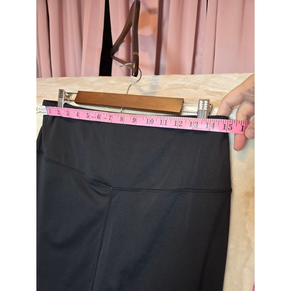 Black High Waisted Athletic Midi‎ Skirt Size 2XL Polyamide Spandex - Picture 5 of 6